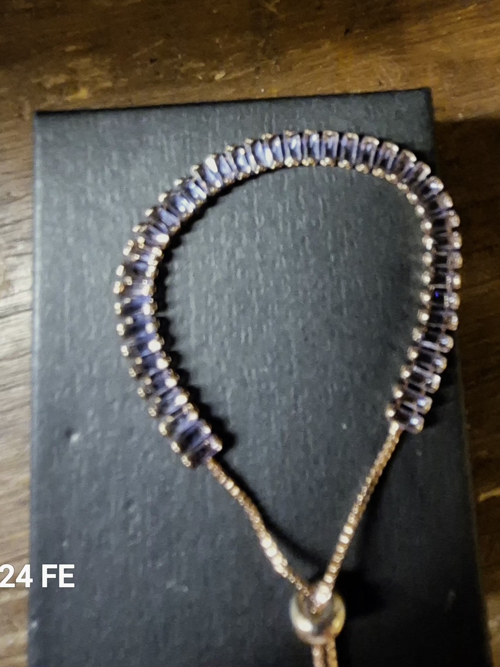Mossimo Supply Co. Rose Gold Bracelet with Purple Stones - Picture 3 of 6